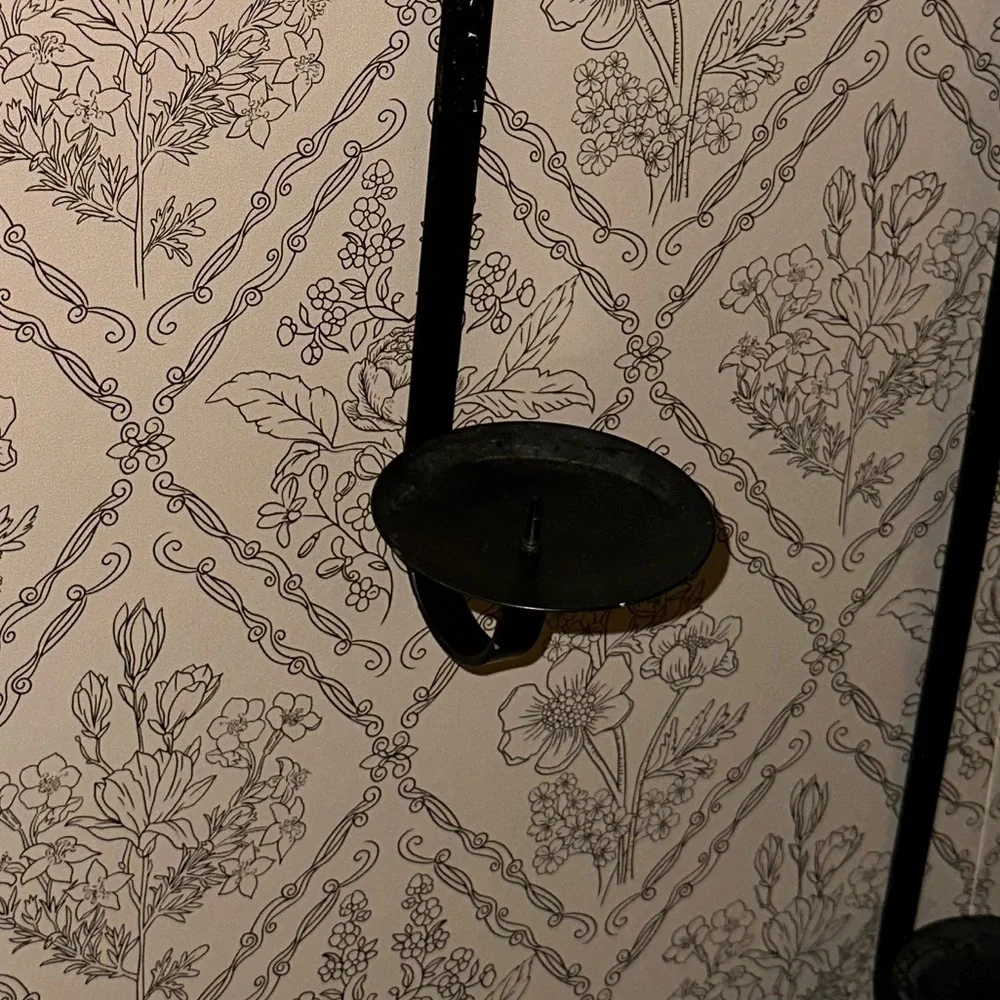 Elegant Black Wall Candle Holder